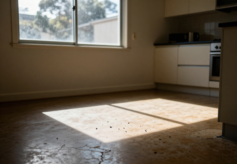 Cockroach infestation in a Nelson kitchen before treatment